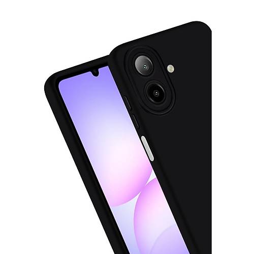 Galaxy A07 4G Nano i�i Kadife Silikon - Siyah