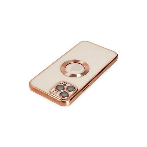 iPhone 12 Pro K�l�f Slot Silikon - Rose Gold