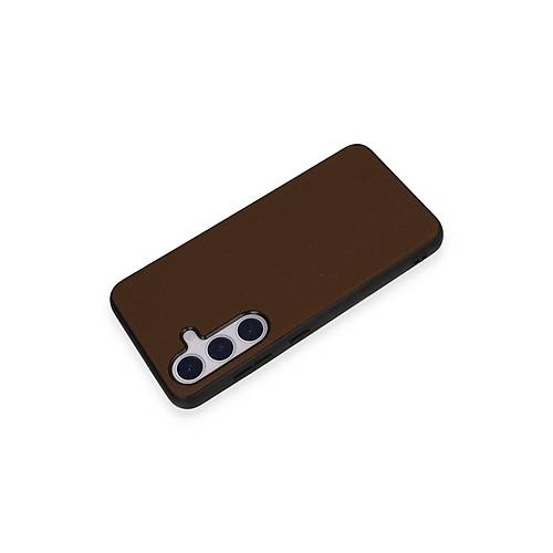 Galaxy S24 K�l�f Taft Kapak - Kahverengi