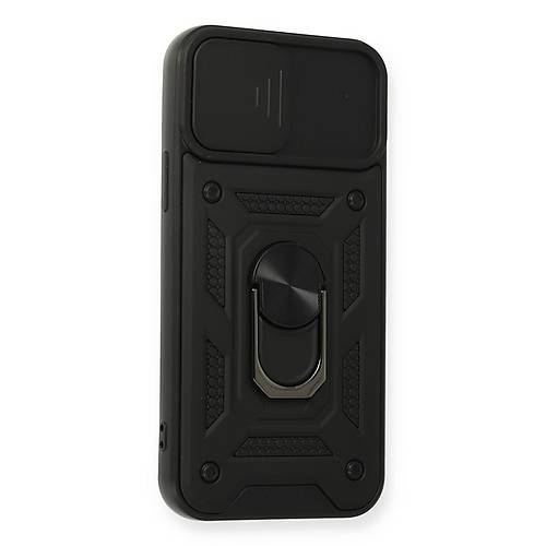 iPhone 12 Pro K�l�f Pars Lens Y�z�kl� Silikon - Siyah