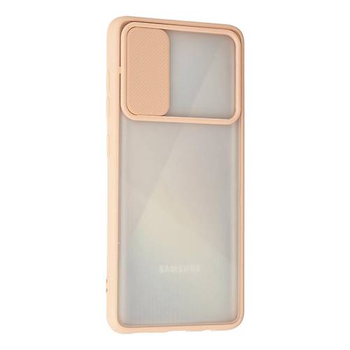 Galaxy A71 K�l�f Palm Buzlu Kamera S�rg�l� Silikon - Pembe