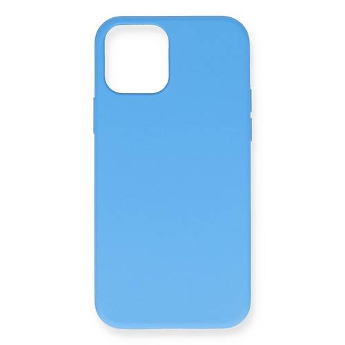 iPhone 12 Mini K�l�f Nano i�i Kadife Silikon - Mavi