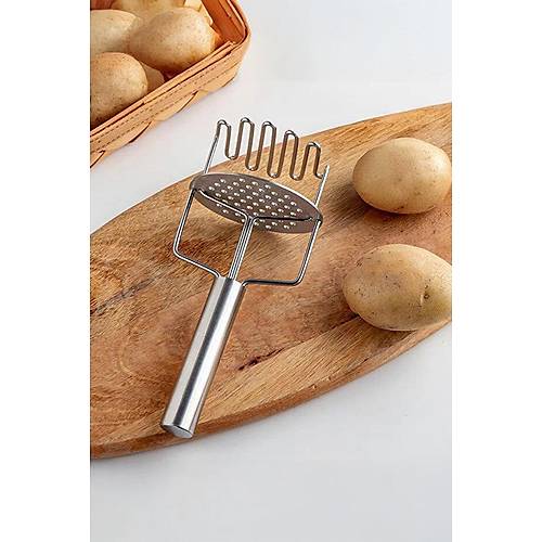 Paslanmaz �elik Sapl� Patates Ezici & Pratik Sebze P�resi Haz�rlama Gereci (23 cm)