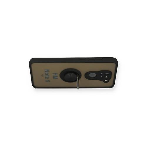 Redmi Note 9 K�l�f Montreal Y�z�kl� Silikon Kapak - Siyah
