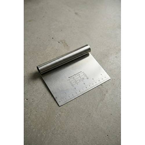 Paslanmaz �elik �l�� Rehberli Hamur Kesici & Hamur �ekillendirici Spatula (11x14 cm)