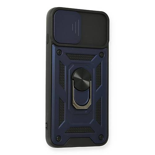 iPhone 7 Plus K�l�f Pars Lens Y�z�kl� Silikon - Lacivert