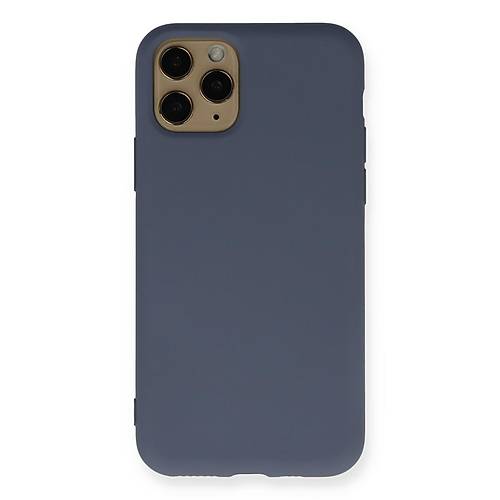 iPhone 11 Pro K�l�f Nano i�i Kadife Silikon - Gri
