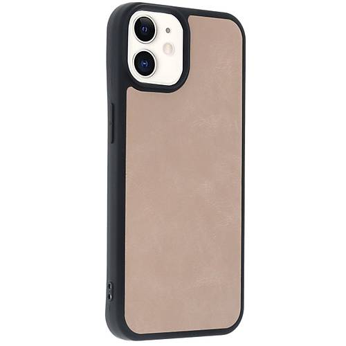 iPhone 11 K�l�f Aras Deri Kapak - Pudra