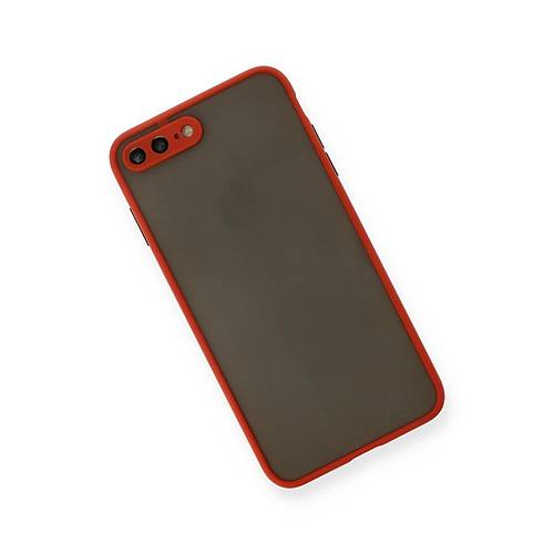 iPhone 7 Plus K�l�f Montreal Silikon Kapak - K�rm�z�