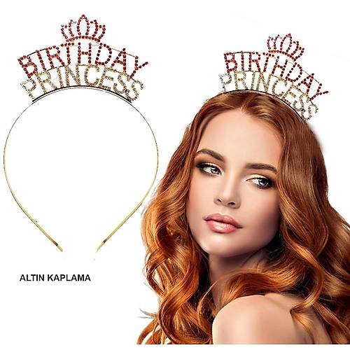 Birthday Princess Kristal Ta� � Alt�n Kaplama