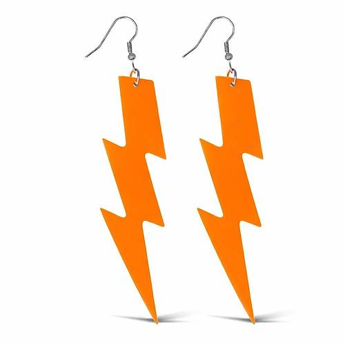 80�ler 90'lar Retro Neon Turuncu �im�ek K�pe 10 cm