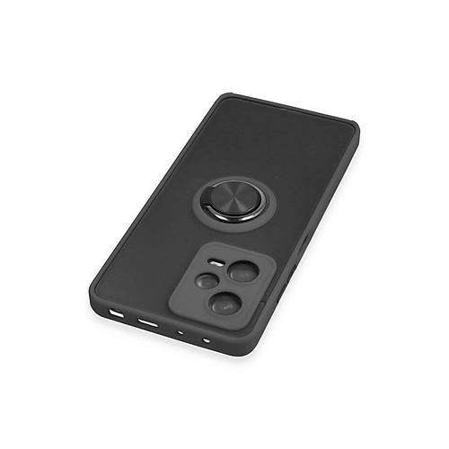 Redmi Note 12 5G K�l�f Montreal Y�z�kl� Silikon Kapak - Siyah