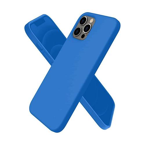 iPhone 12 Pro K�l�f First Silikon - Mavi