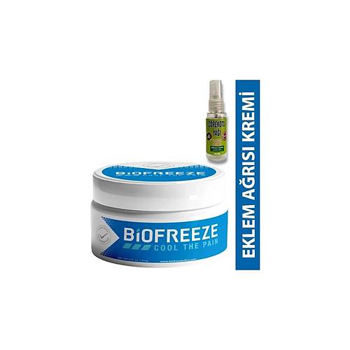 Biofreeze 150 ml Rahatlat�c� Masaj Kremi + ��rek Otu Ya�� 30 ml Hediye
