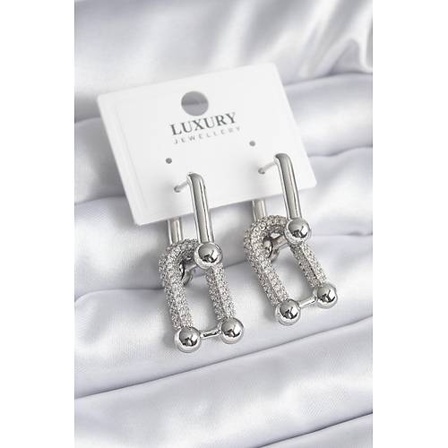 Pirin� G�m�� Renk Zirkon Ta�l� Model VIP Seri Kad�n K�pe