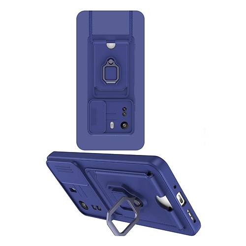 Redmi 13C K�l�f Zuma Kartvizitli Y�z�kl� Silikon - Lacivert