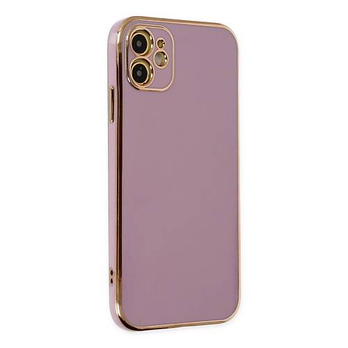 iPhone 12 K�l�f Volet Silikon - Mor