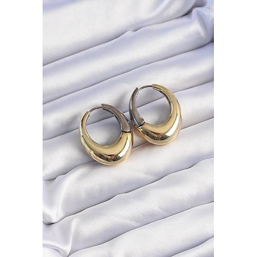 Pirin� Gold G�m�� Renkli Oval Bombeli K�pe