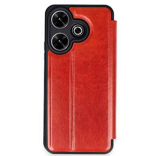 Redmi 13 4G K�l�f Flip Cover - K�rm�z�