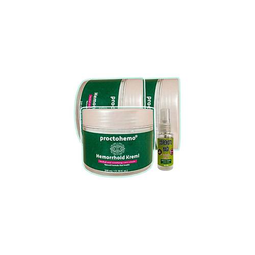 Proctohemo Rahatlat�c� Masaj Bak�m Kremi 3x100 ml+30 ml ��rek Otu  Ya� ile