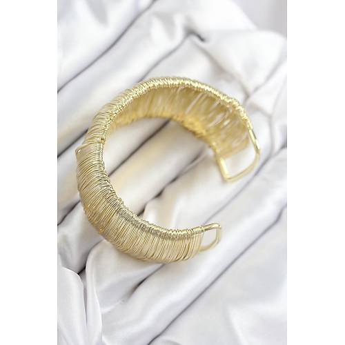 Pirin� Tel Sarma Model Gold Renk Kad�n Bileklilk