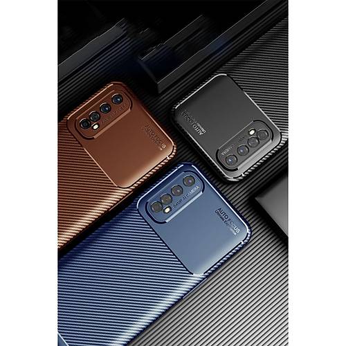 Realme 7 K�l�f Auto Focus Karbon Kapak - Siyah