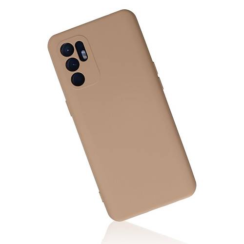 Reno 6 K�l�f Nano i�i Kadife Silikon - Pudra