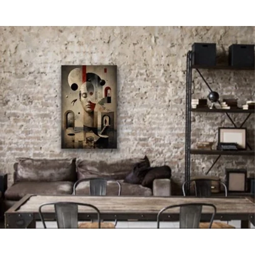 Kar���k R�yalar Soyut Kanvas Tablo 20X30 CM