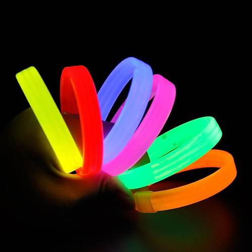 Glow Partisi Fosforlu Ekstra Kal�n Bileklik 6 Renk 6�l� Set � Bask� Yap�labilir