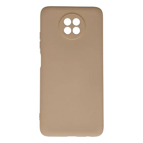 Redmi Note 9 5G K�l�f Nano i�i Kadife Silikon - Bej