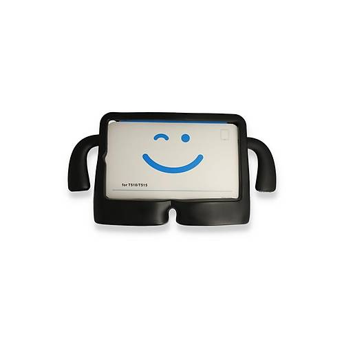 iPad 2022 10.9 (10.nesil) K�l�f Karakter Tablet Silikon - Siyah