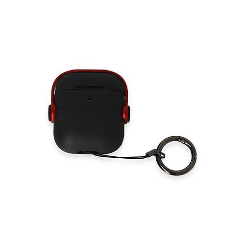 Airpods 2 (2.nesil) Cool K�l�f - Siyah-K�rm�z�