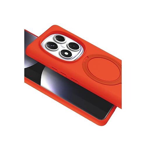 Redmi Note 14 Pro 5G Regal Magsafe Standl� Kapak - Turuncu