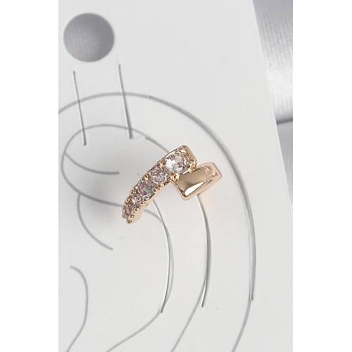 Pirin� Gold Renk Zirkon Ta�l� Kad�n K�k�rdak K�pe