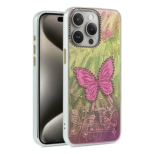 iPhone 15 Pro K�l�f Blade Aynal� Desenli Kapak - Desen 5