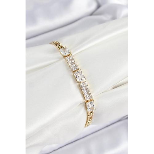 Xuping Pirin� Par�al� Su Yolu Model Gold Renk Kad�n Bileklik