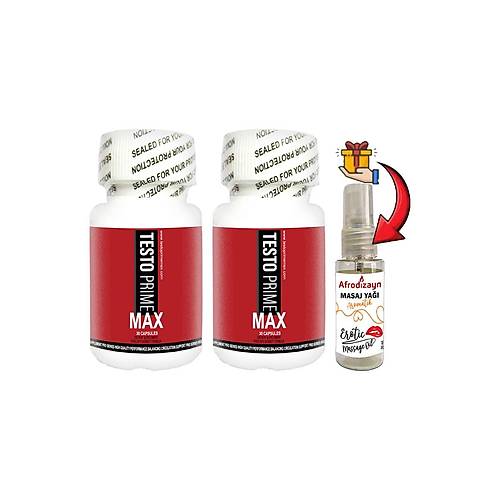 TestoPrime 2 Kutu Erkeklere �zel 30 lu Destek + Afrodizayn Masaj Ya�� 30 ml