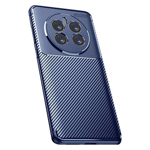 Realme 12 Pro Plus K�l�f Auto Focus Karbon Kapak - Lacivert