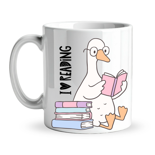 I Love Reading Yaz�l� Kupa Model 210 Kitap Temal� Tasar�m Seramik Kahve Kupas� Kitap Severlere Hediye