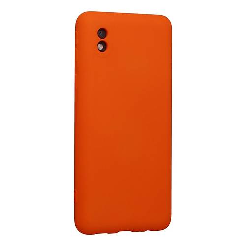 Galaxy A01 Core K�l�f Nano i�i Kadife Silikon - Turuncu