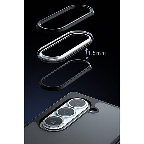 Galaxy Z Fold 5 K�l�f Blur Fold Kapak - Siyah