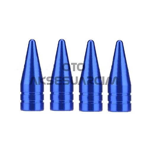 Al�minyum Sivri Sibop Kapa�� Mavi 4'l� 32mm