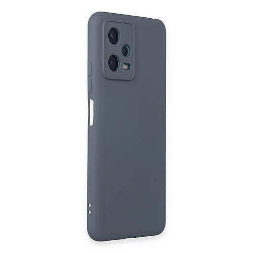 Redmi Note 12 5G K�l�f Nano i�i Kadife Silikon - Gri