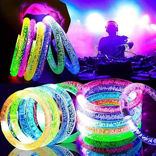 Led I��kl� Pilli I��kl� Rengarenk Bileklik I��kl� Bilezik Kar���k Renk 1 Adet