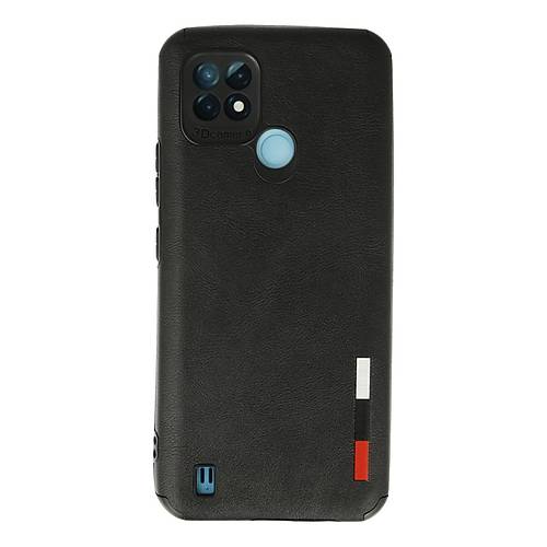 Realme C21 K�l�f Loop Deri Silikon - Siyah