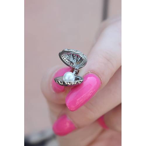 316L �elik G�m�� Renk A��l�r Midye Model Kad�n Kolye