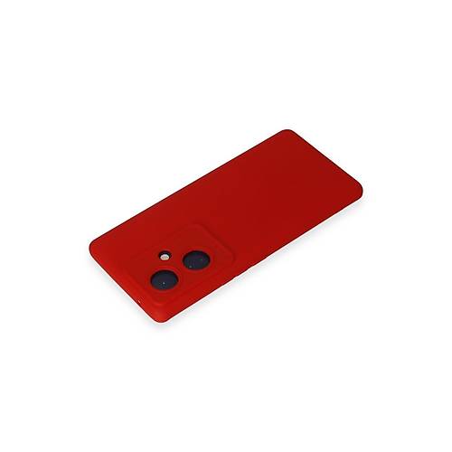 V29 Lite K�l�f Nano i�i Kadife Silikon - K�rm�z�