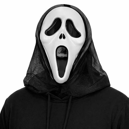 Kap�onlu ���l�k Maskesi Scream Maskesi - Hayalet Maskesi 33x21 cm