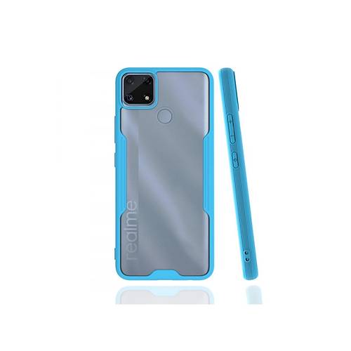 Realme C25 K�l�f Platin Silikon - Mavi