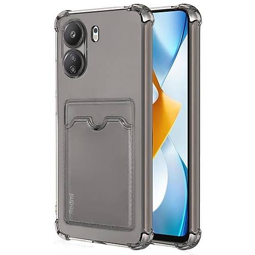 Redmi 13C K�l�f Kart �effaf Silikon - �effaf